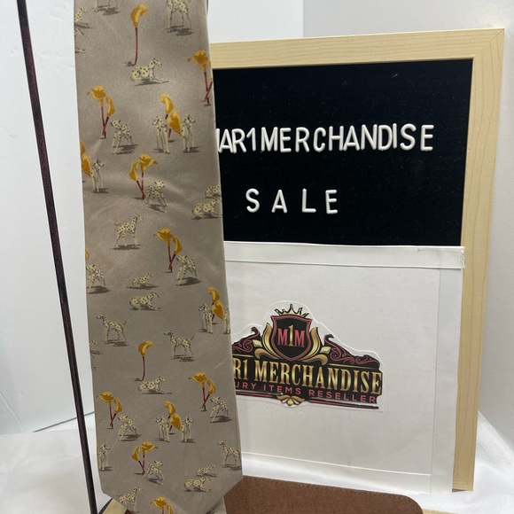 Christian Dior Silk Necktie , tan color. - Picture 2 of 7